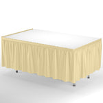 Light Yellow Plastic Table Skirt
