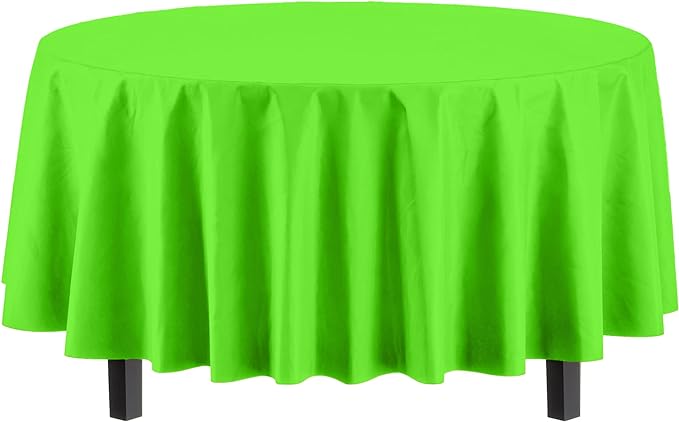 Round Lime Green Table Cover