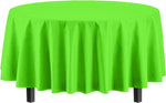 Premium Round Lime Green Plastic Table Cover