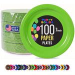 7 in. Lime Green Paper Plates | 100 Count