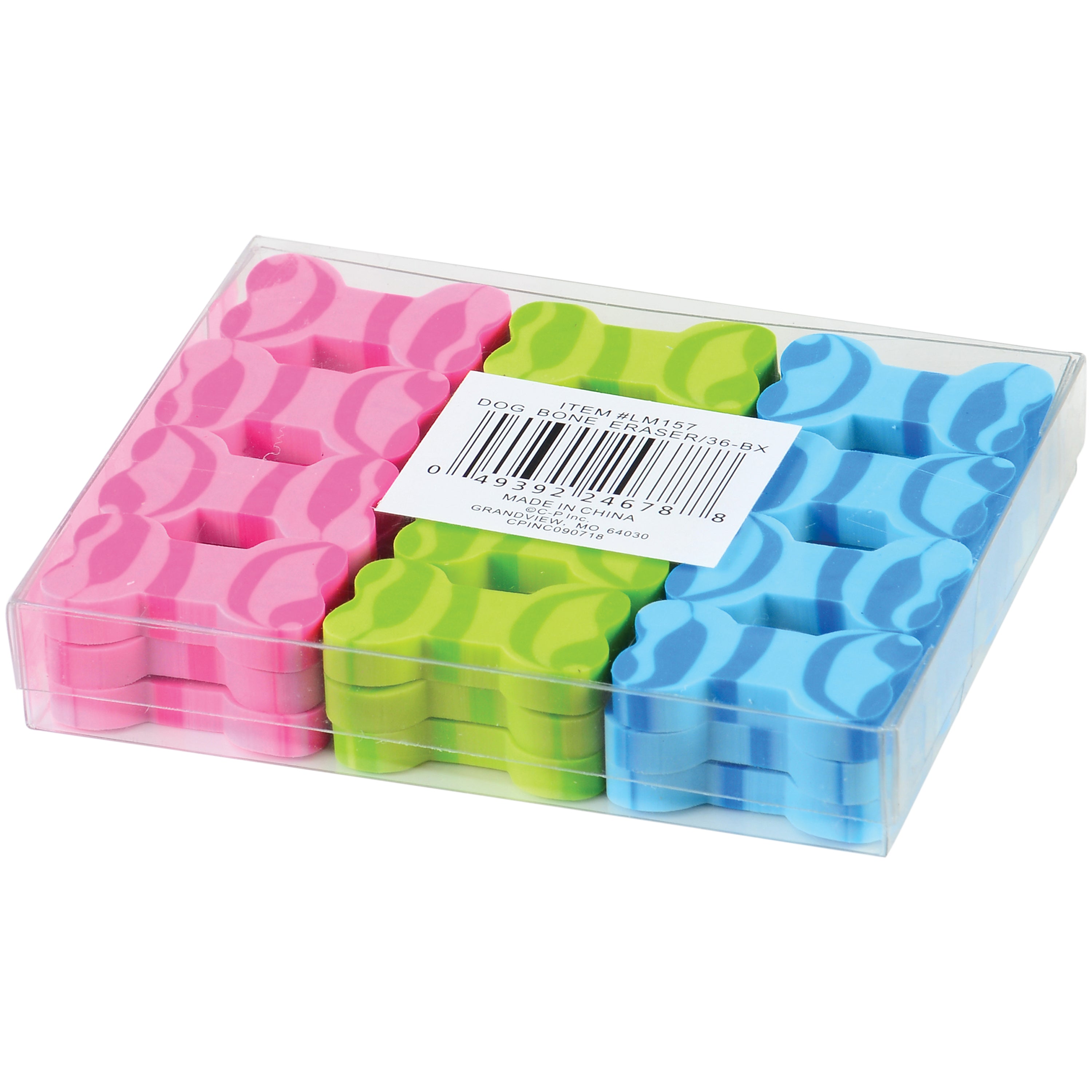 Dog Bone Erasers/36 Per Pkg