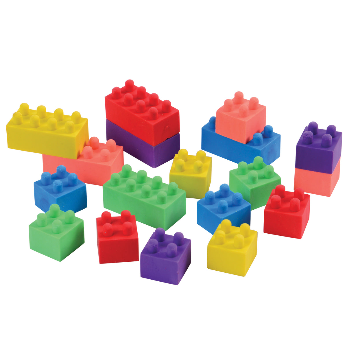 Block Mania Erasers/18 Per Pkg