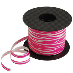 Pink Zebra Print Curling Ribbon