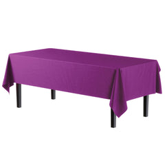 Magenta Plastic Table Covers | 12 Pack