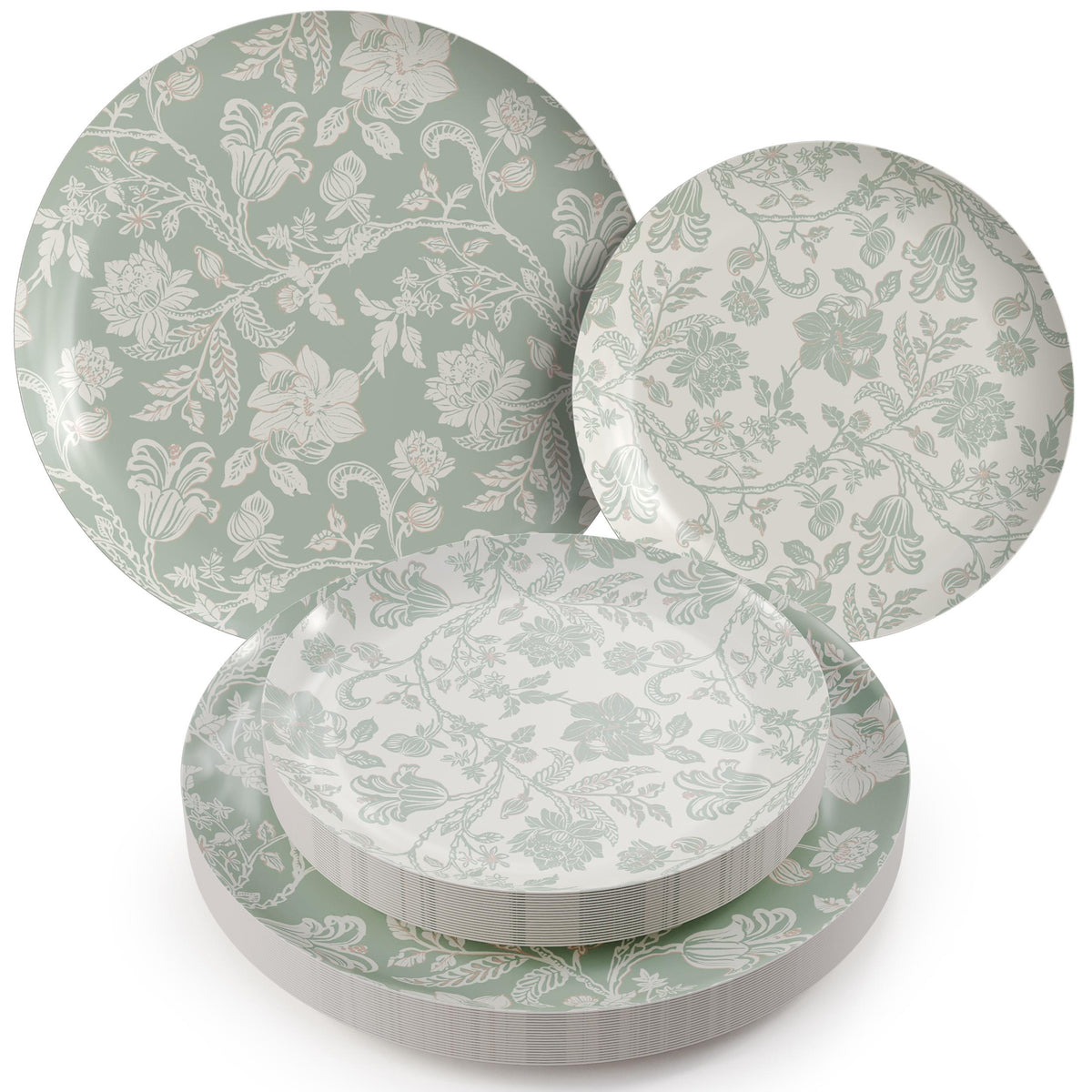 Earthtrends Gracy Design Plates Combo Set 16/16