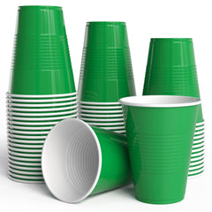 18 Oz. Emerald Green Plastic Cups - 50 Ct.