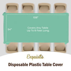 Mint Plastic Table Covers | 12 Pack