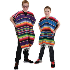 Colorful Economy Poncho/Adult