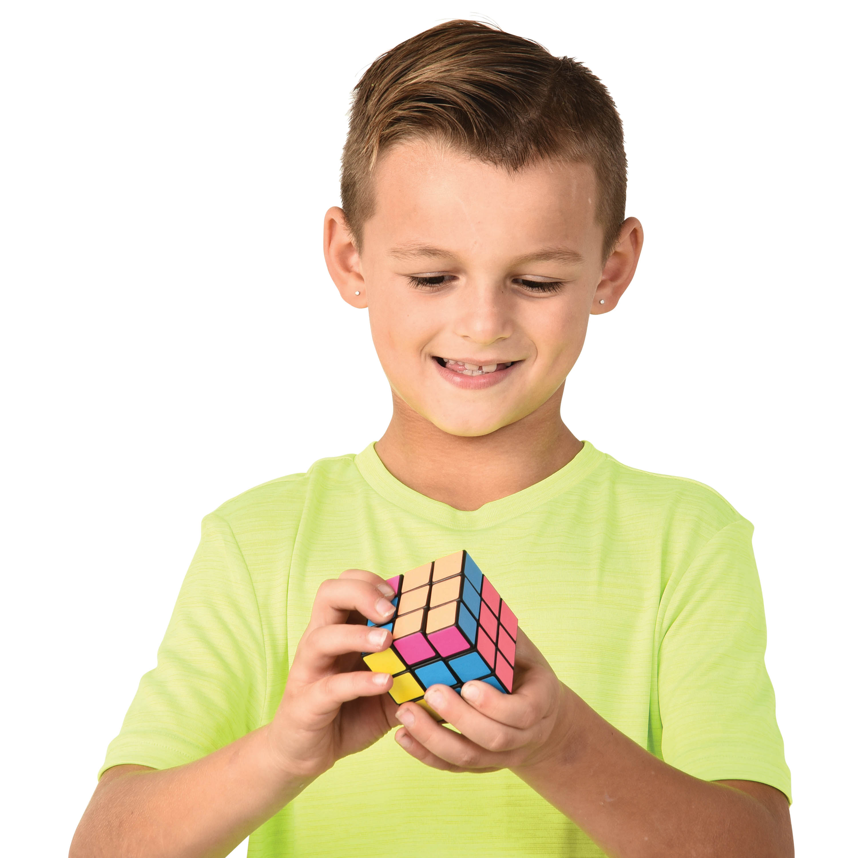 Neon Puzzle Cubes