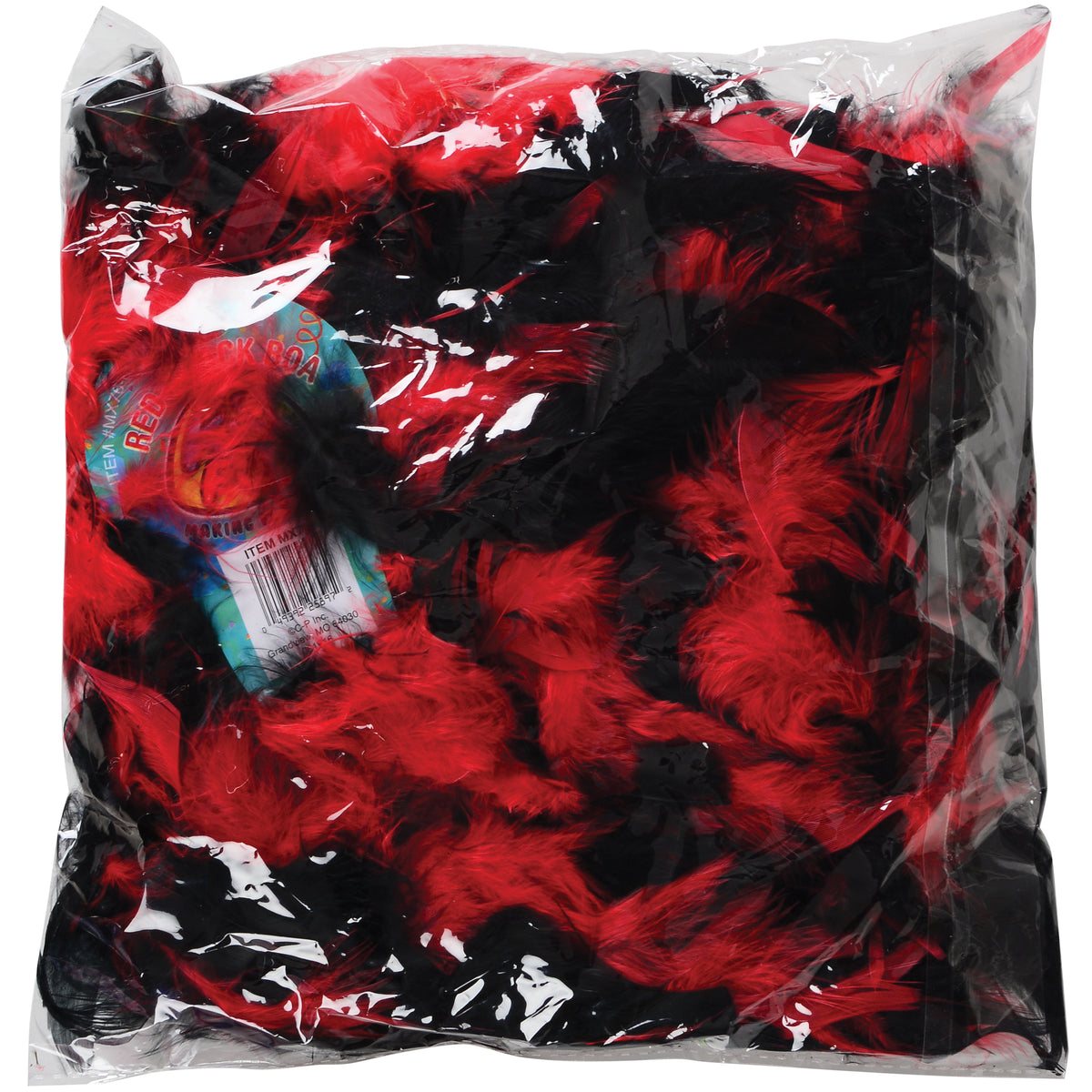 Feather Boa/Red-Black