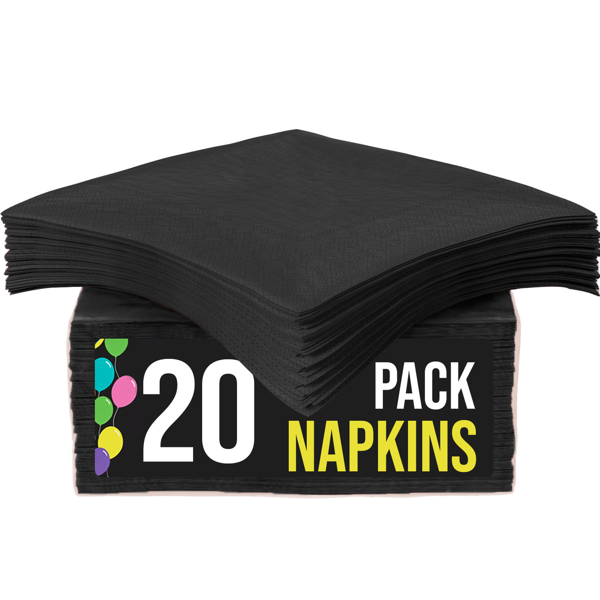 Black Luncheon Napkins | 20 Count