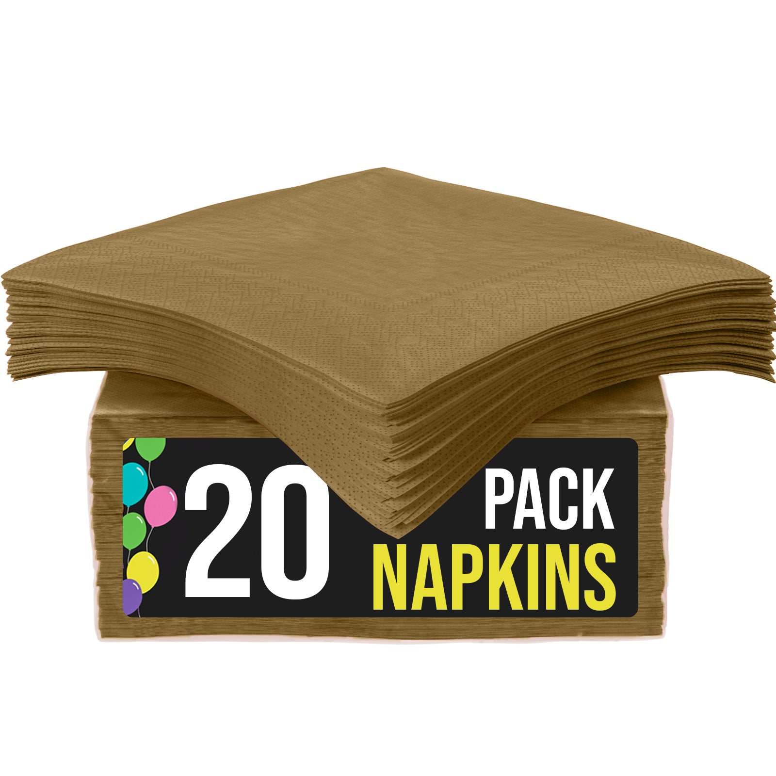 Gold Beverage Napkins | 20 Count