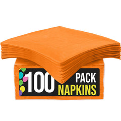 Orange Dinner Napkins | 100 Count