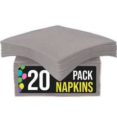 Silver Beverage Napkins | 20 Count