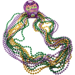 Mardi Gras Bead Necklaces/6Mm