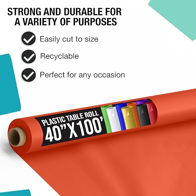 40 In. x 100 Ft. Orange Table Roll