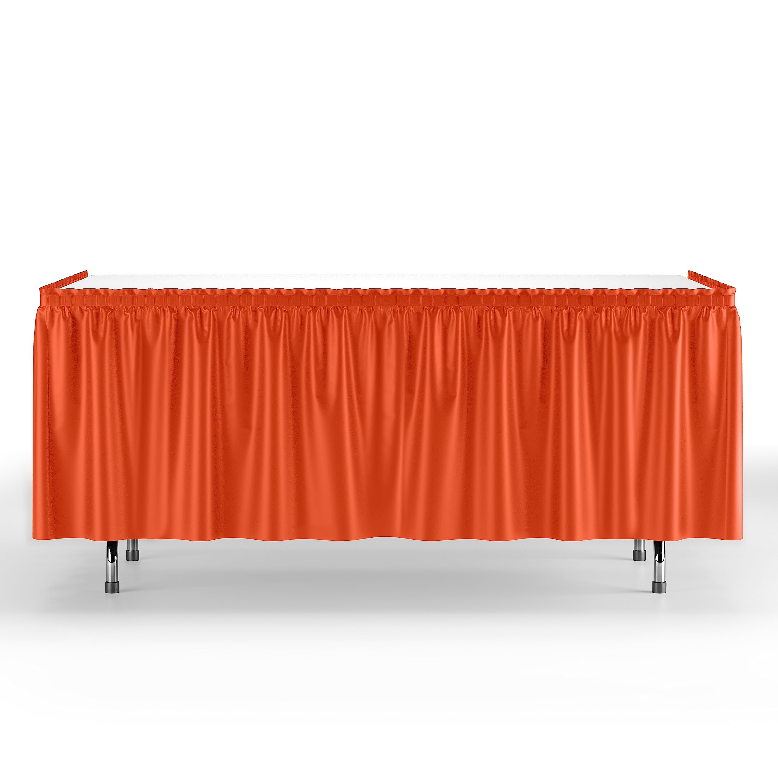 Orange Plastic Table Skirt