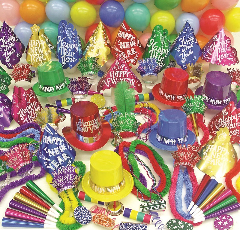 Happy New Years Vibrant Sensation Party Kit For 100