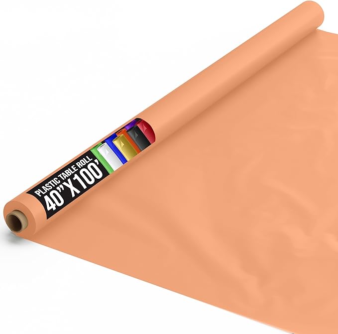 40 In. x 100 Ft. Peach Table Roll