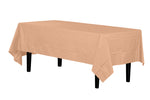Peach Plastic Table Cover - 54 In. x 108 In.