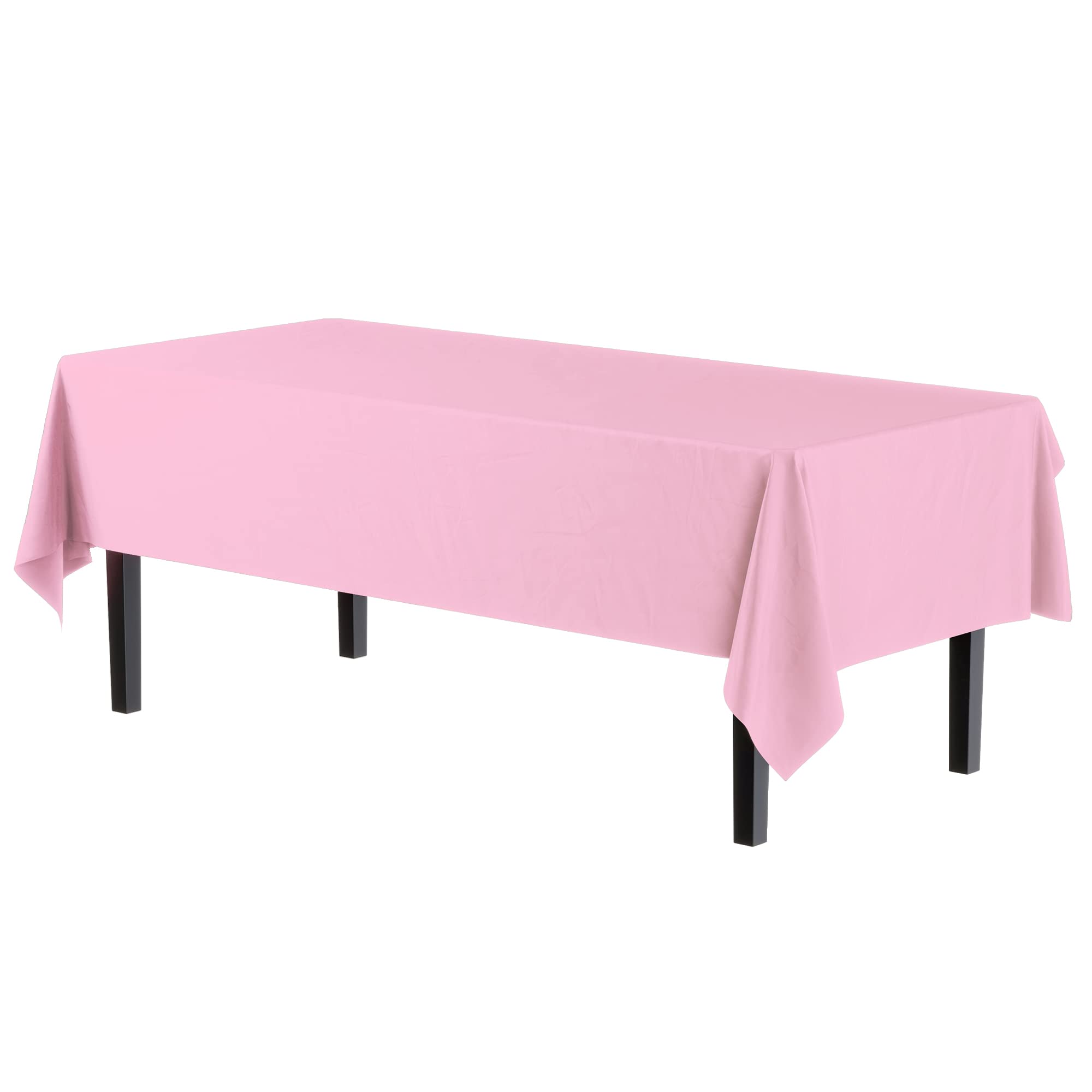 Premium Pink Plastic Table Covers | 12 Pack