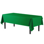 Premium Emerald Green Plastic Table Cover - 54 In. x 108 In.
