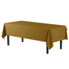 Gold Plastic Table Covers | 6 Pack