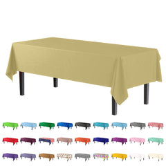 Premium Light Yellow Plastic Table Covers | 6 Pack