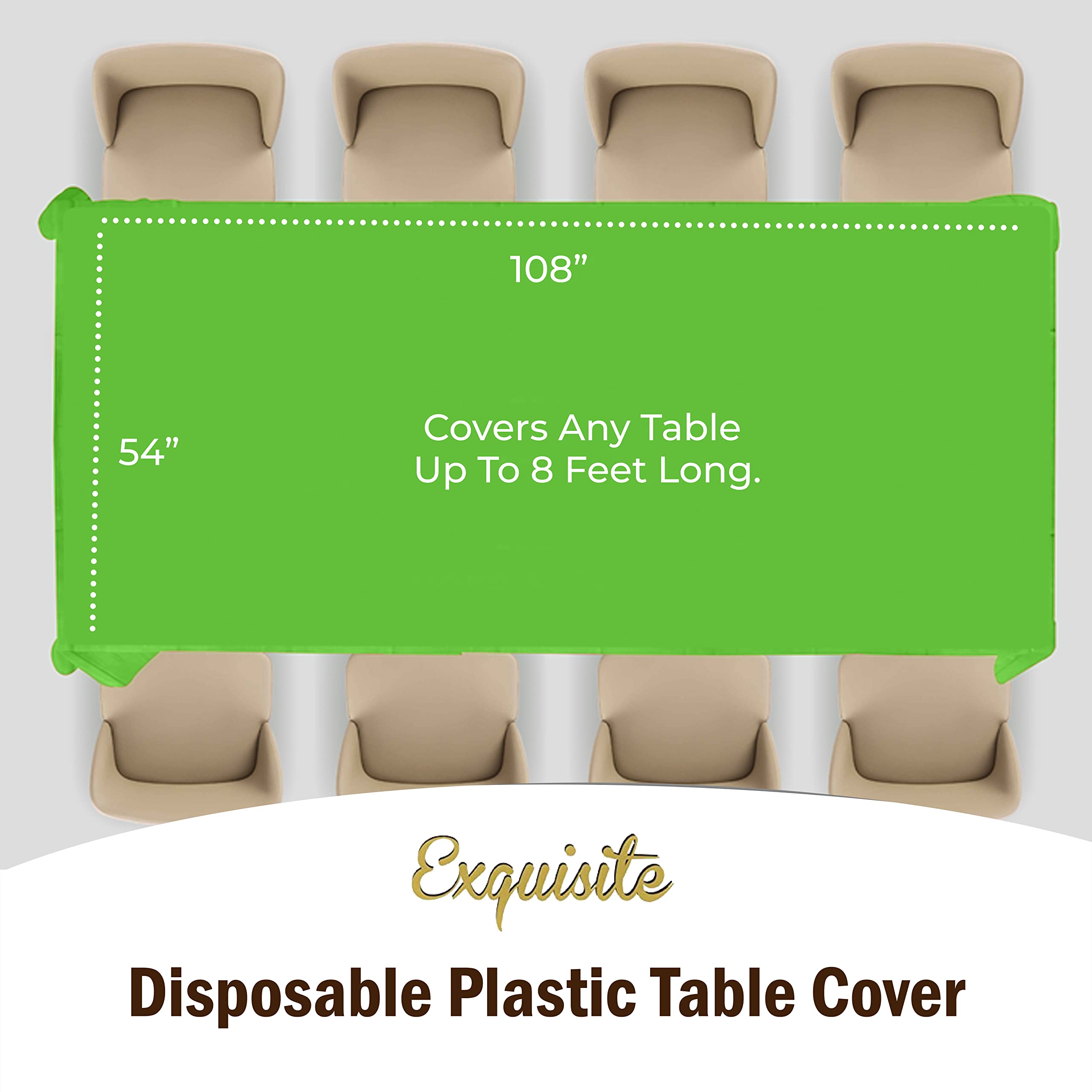 Lime Green plastic Table Cover