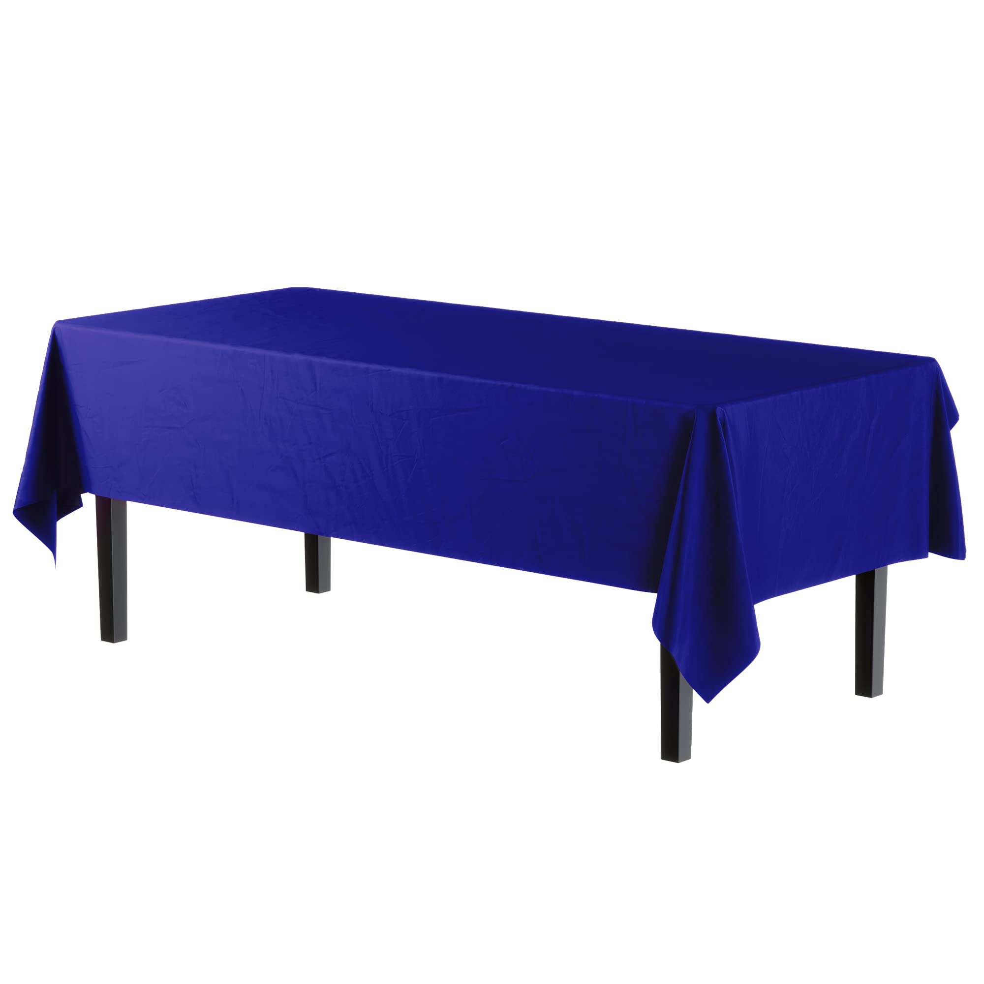 Premium Navy Blue Plastic Table Covers | 6 Pack