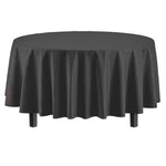 Premium Round Black Plastic Table Cover