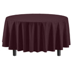 Premium Round Brown Plastic Table Cover