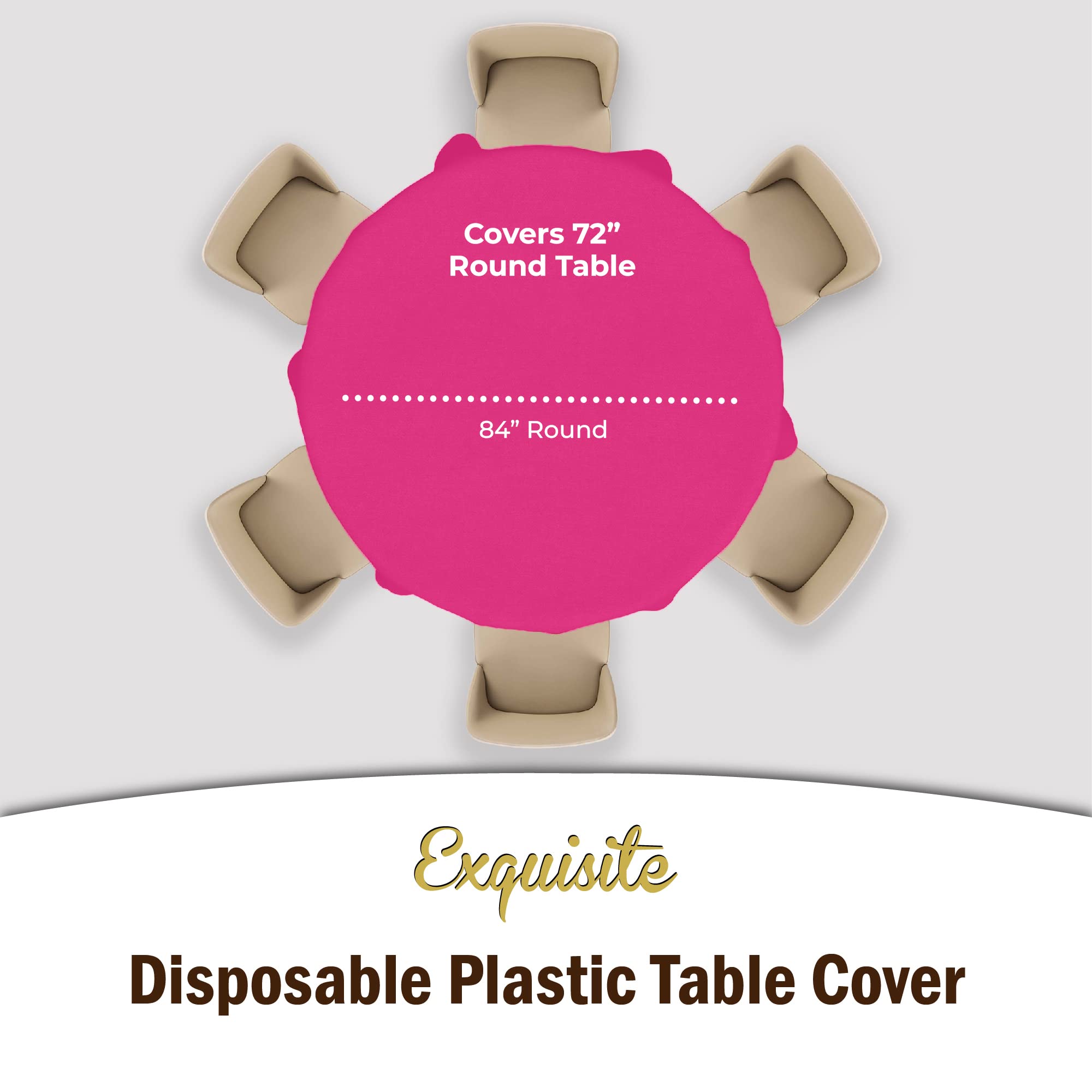 Premium Round Cerise Table Cover