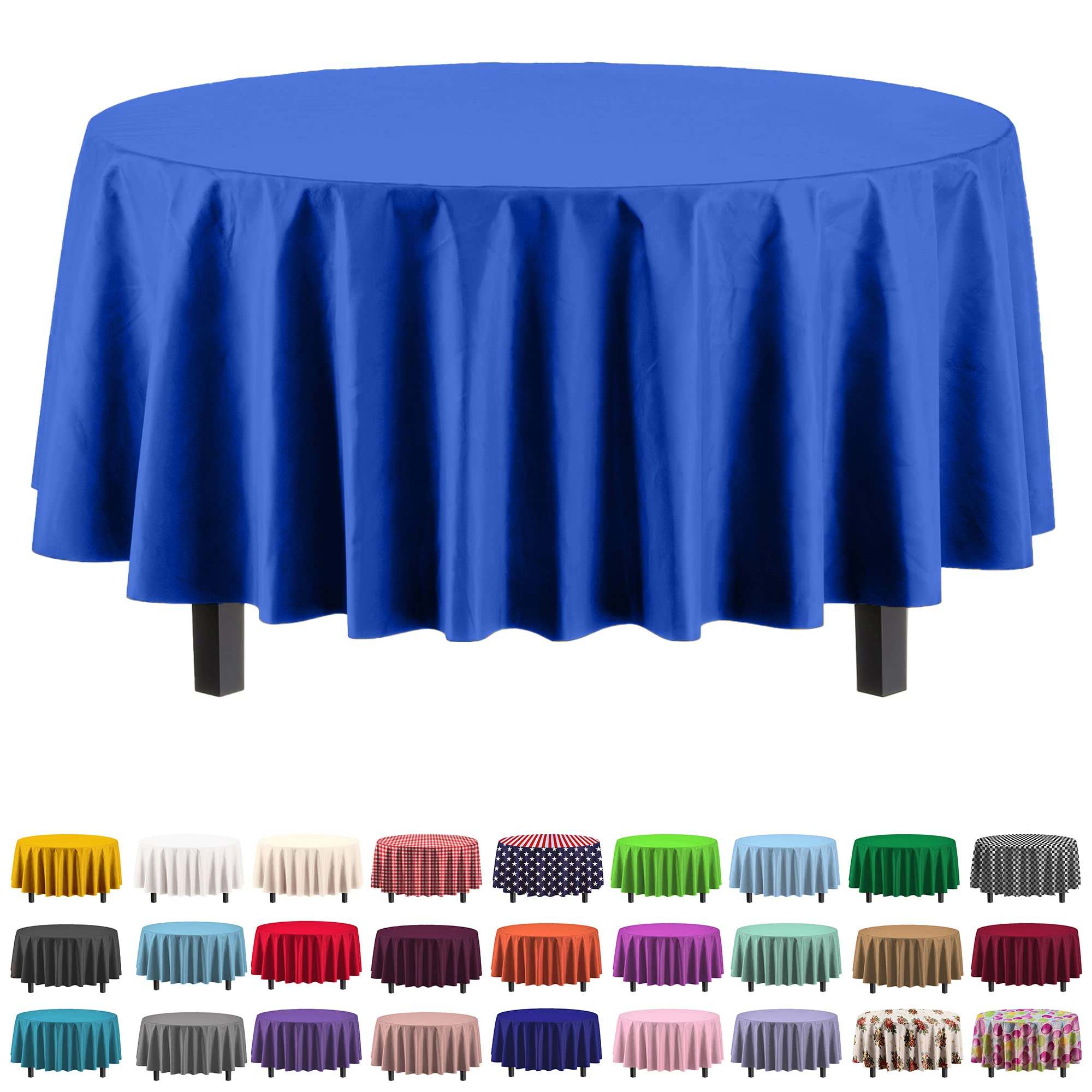 Premium Round Dark Blue Table Cover