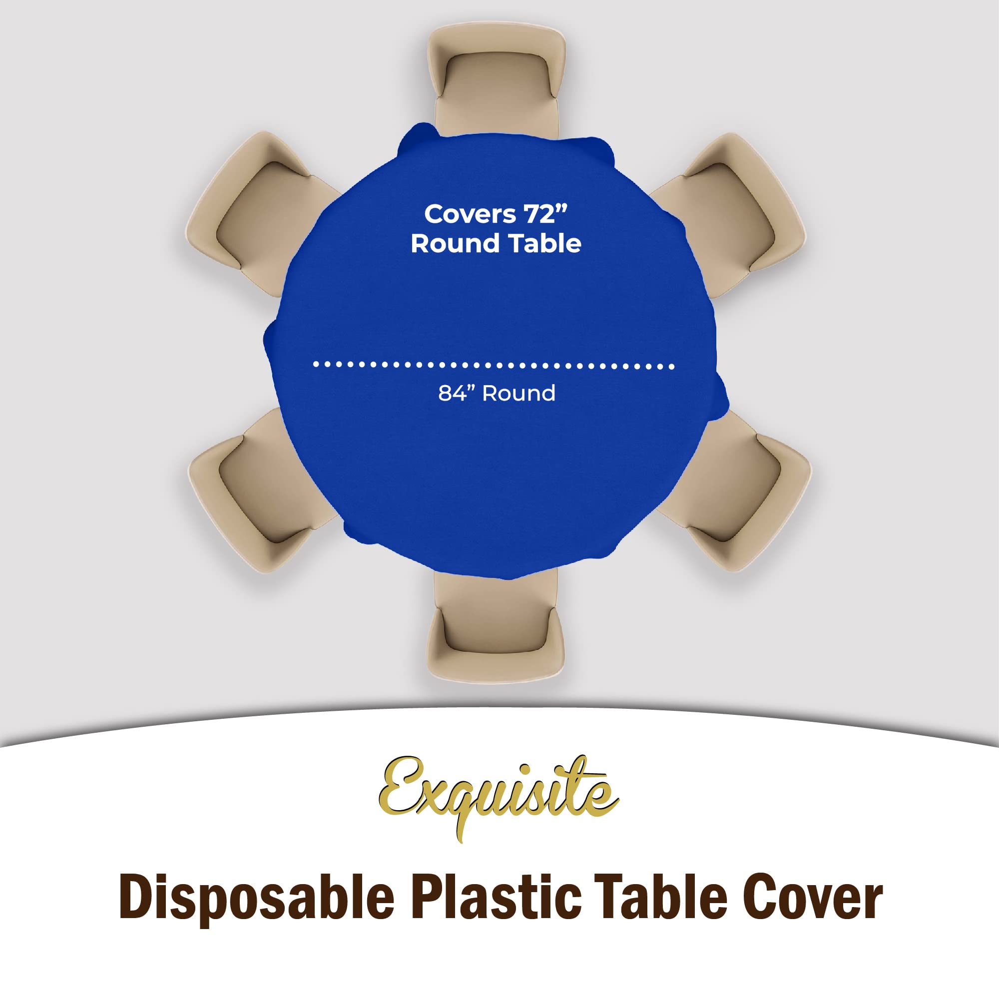 Premium Round Dark Blue Table Cover