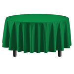 Premium Round Emerald Green Plastic Table Cover