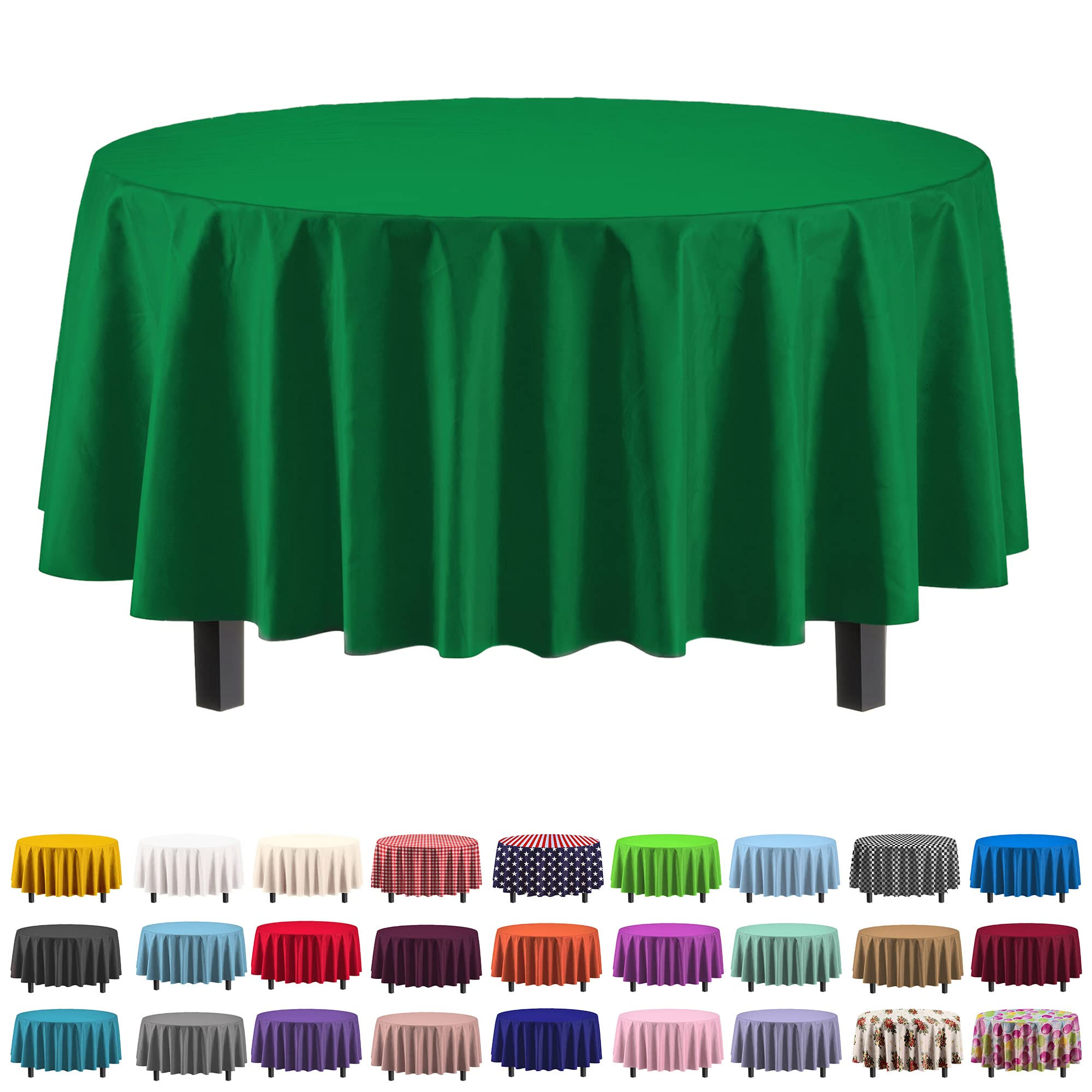 Premium Round Emerald Green Table Cover