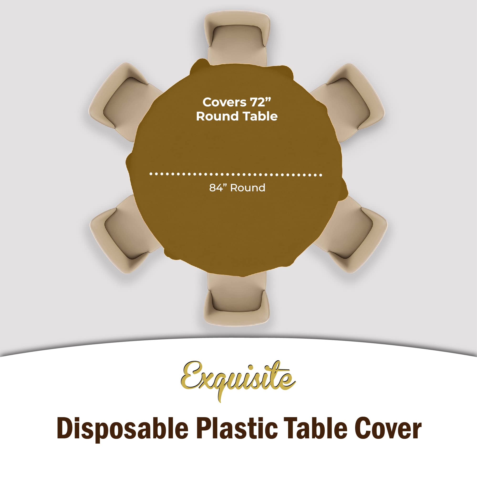 Premium Round Gold Table Cover