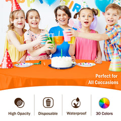 Premium Round Orange Table Cover