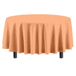 Premium Round Peach Plastic Table Cover