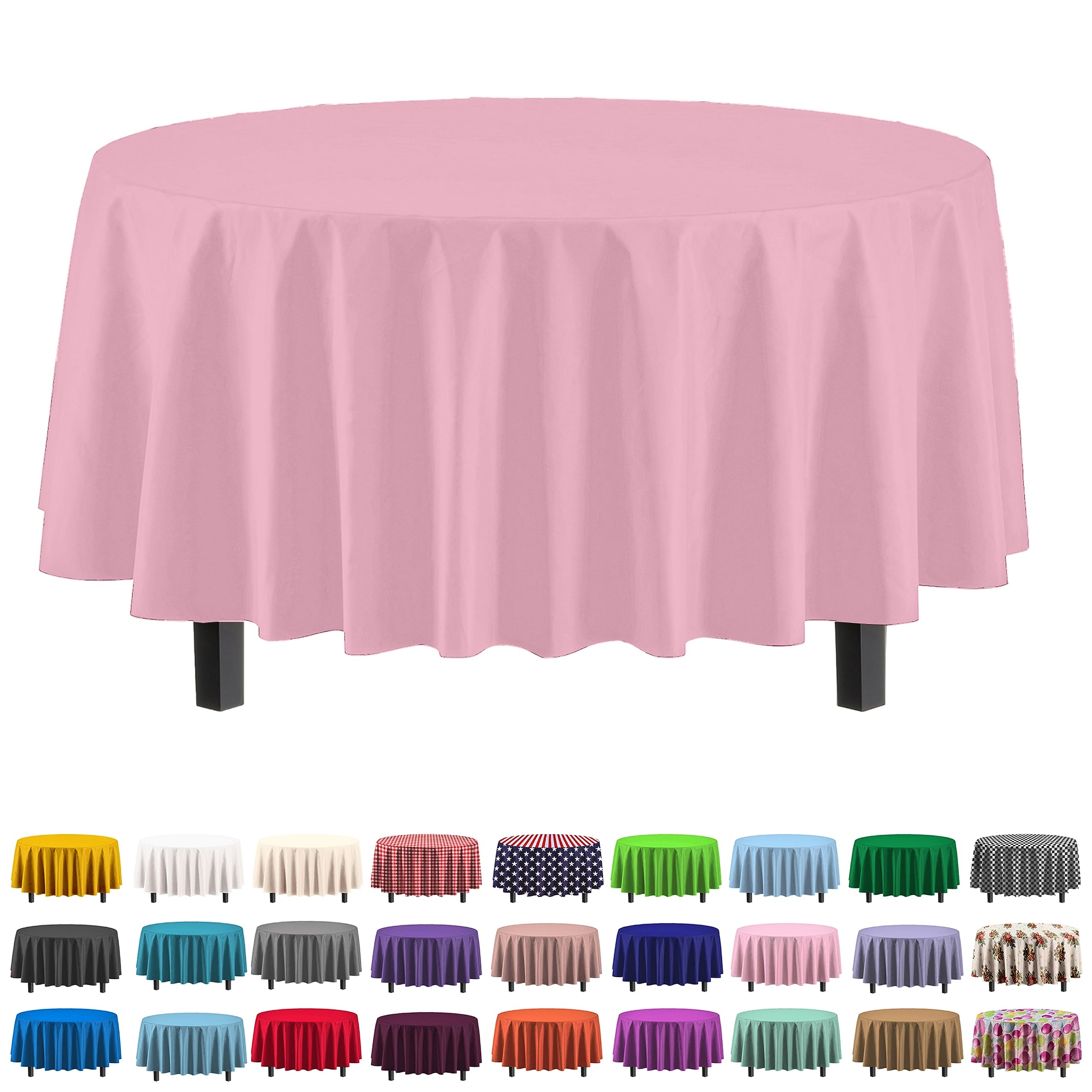 Premium Round Pink Table Cover