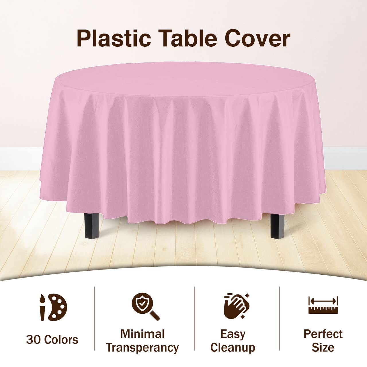 Premium Round Pink Table Cover