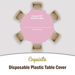 Premium Round Pink Table Cover