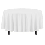 Premium Round White Plastic Table Cover