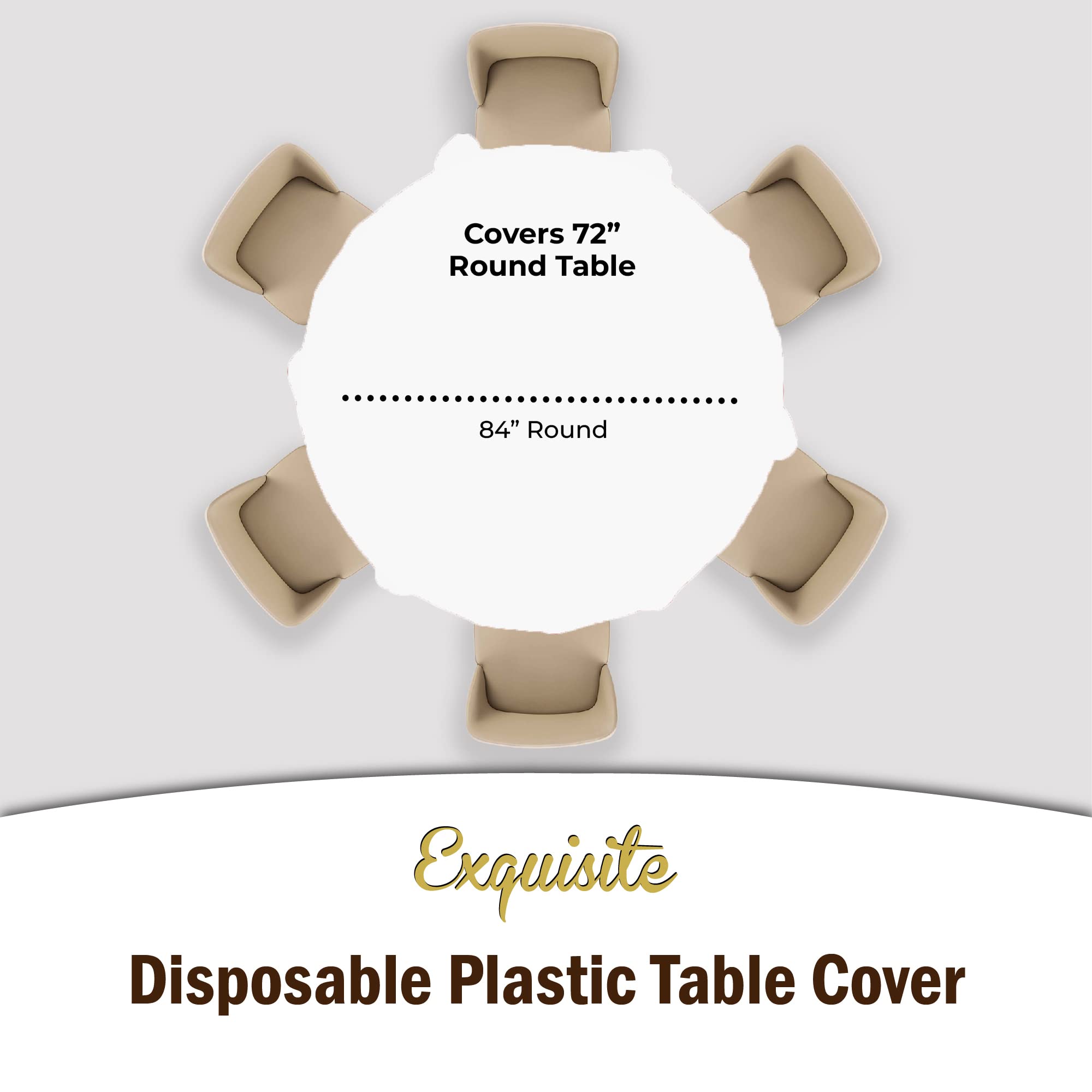 Premium Round White Table Cover