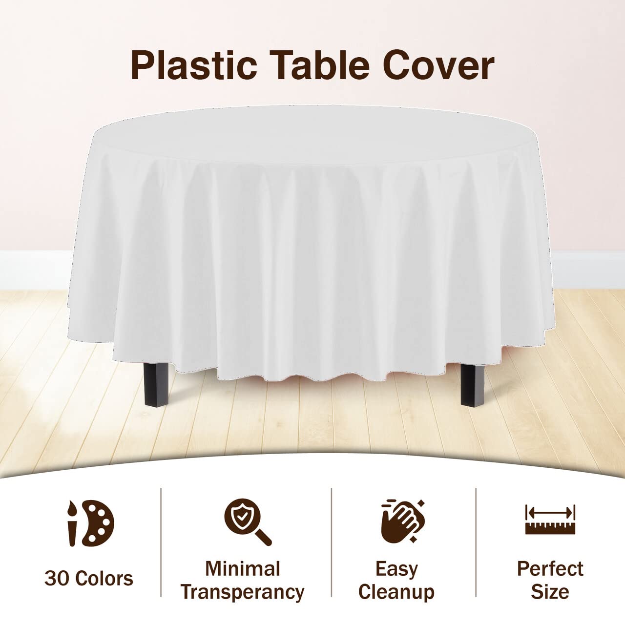 Premium Round White Table Cover