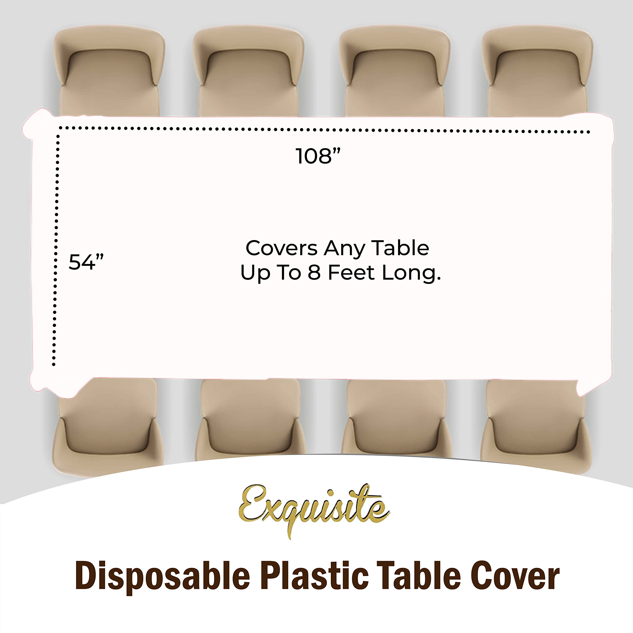 White Plastic Table Cover