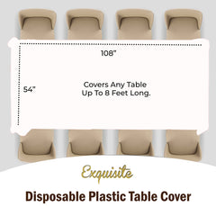 White Plastic Table Covers | 12 Pack