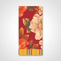 Classic Floral Red Guest Towels - 8 In. x 4 In. - 16 Pack