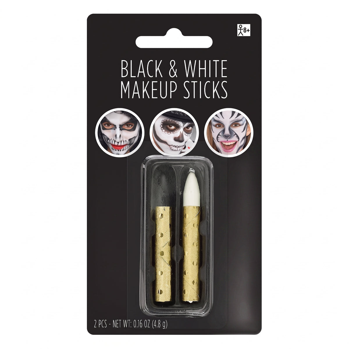Halloween Black and White Makeup Stick Pack